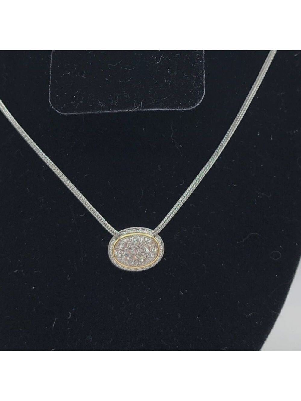 Emma Skye Jewelry Light Up the Skye 2-Tone Crystal Necklace NWOT